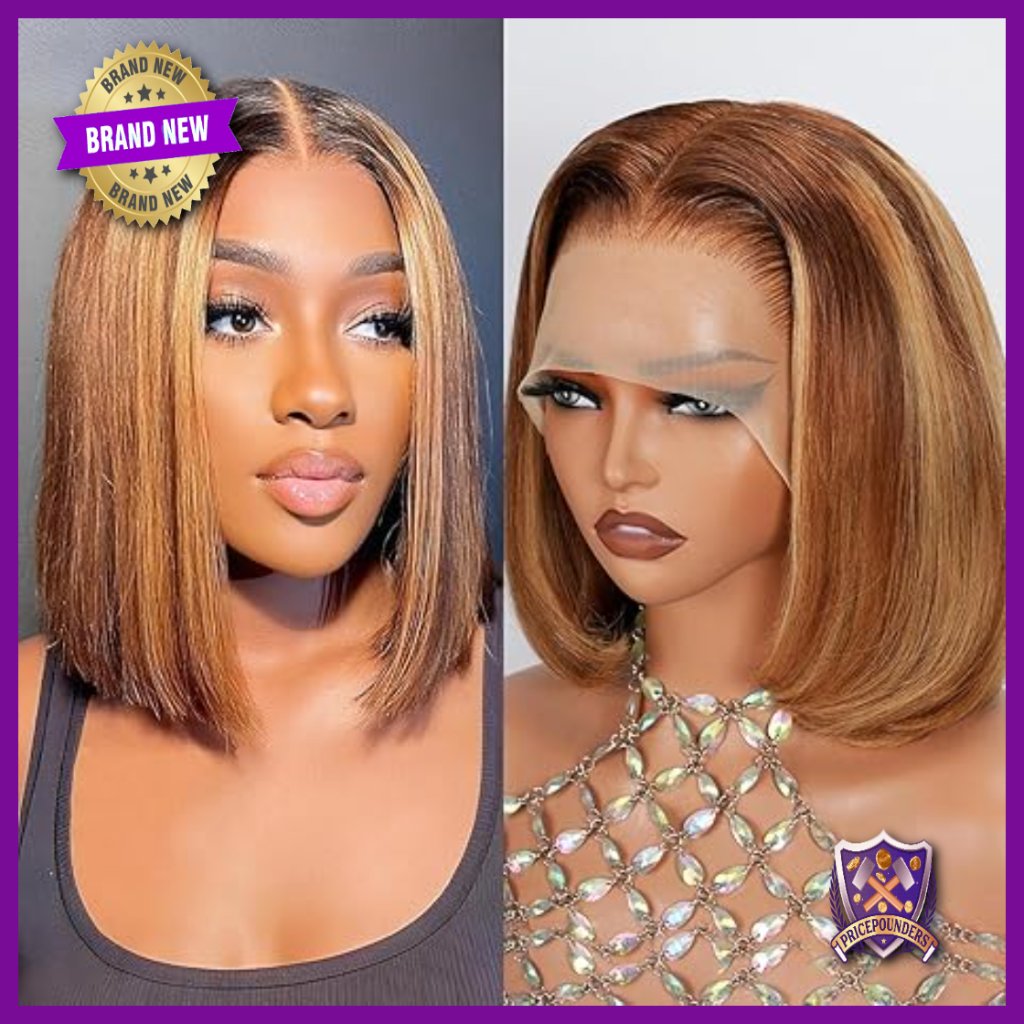 13x6 Full Lace Bob Wig 210% Density Brazilian Human Hair Glueless